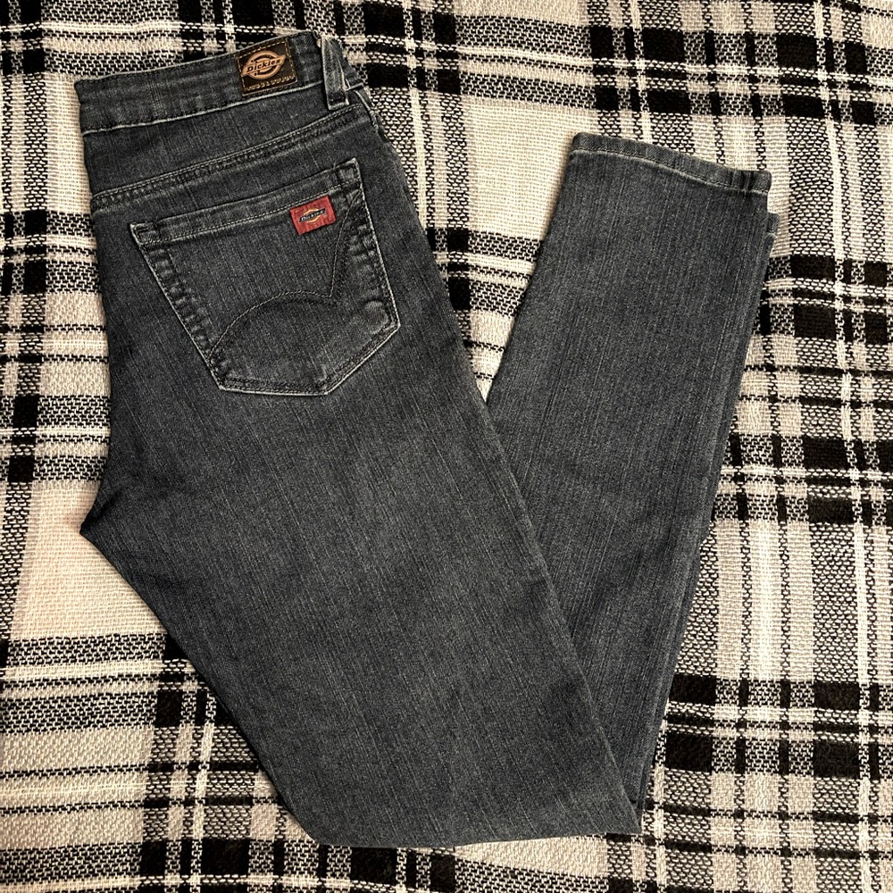 Dickies dark wash jeans, slim skinny, size 8 regular.